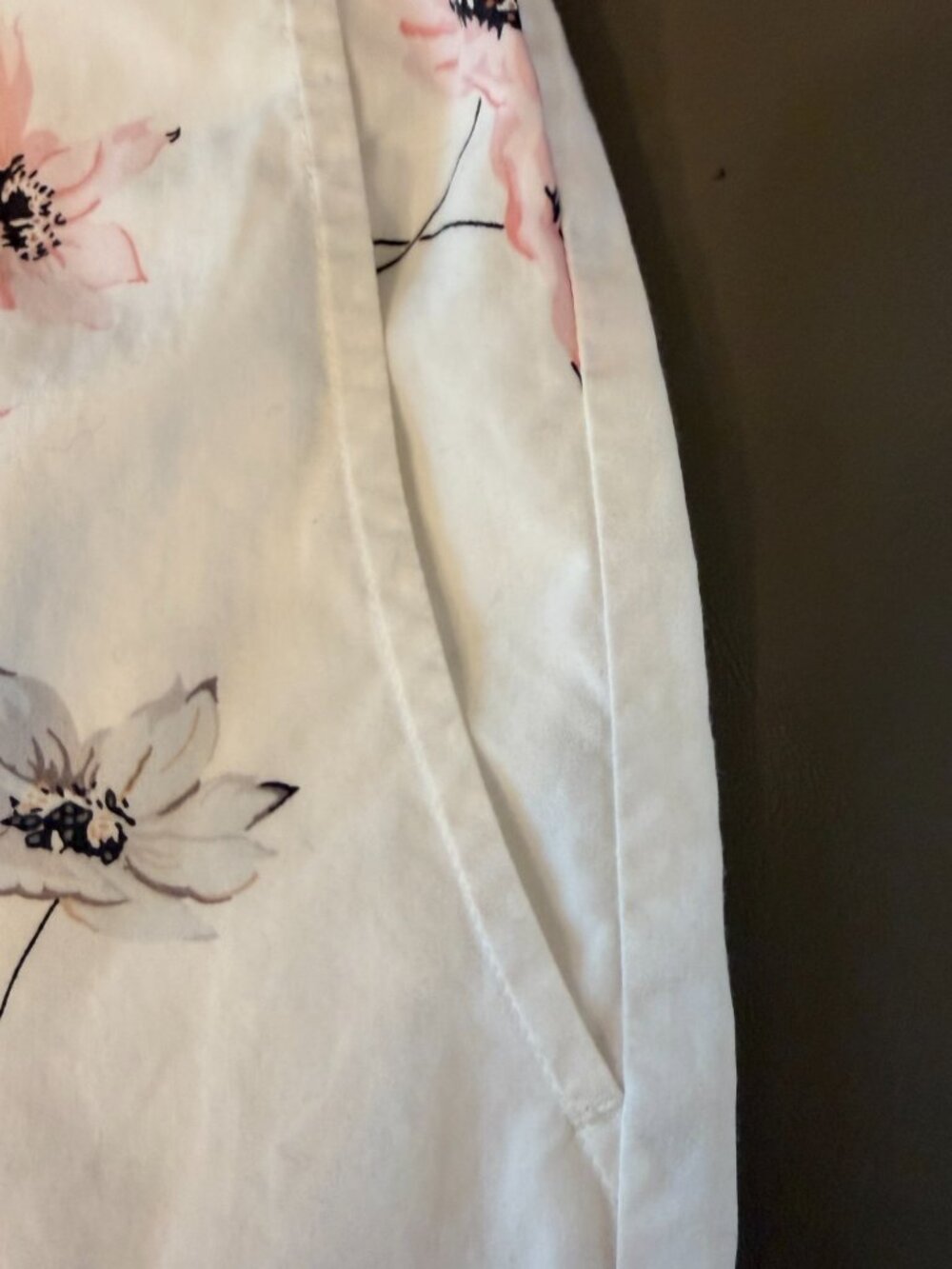 Haven Well Within Pajama Set Medium Long Sleeve Floral White Cotton - Picture 14 of 16